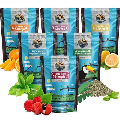 Σετ Yerba Mate Rio Parana διαφόρων τύπων 6x500g
