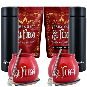 Σετ θερμός Yerba Mate El Fuego για δύο άτομα 1kg
