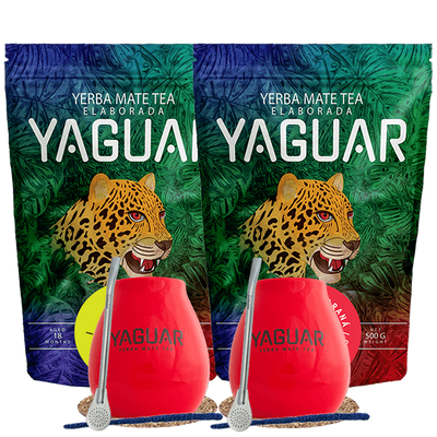 Σετ Yerba Mate Yaguar Energia 500g + Yaguar Limon 500g