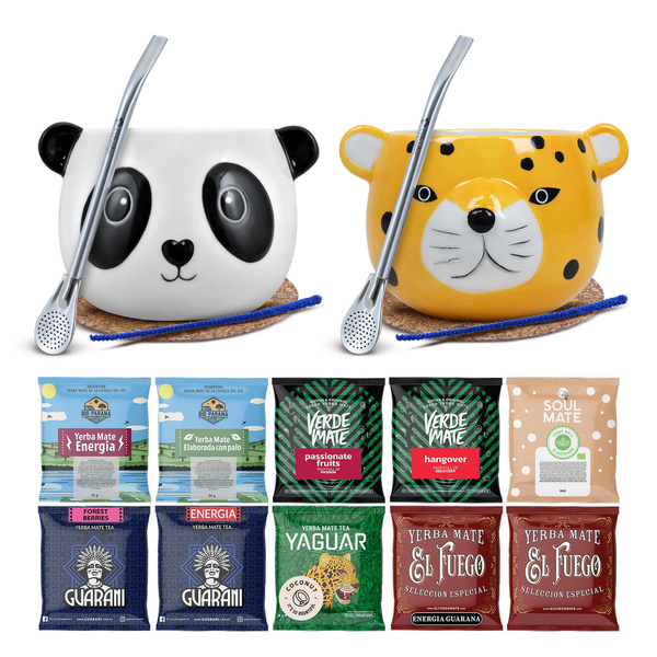 Σετ Yerba Mate για δύο άτομα Calabash Bombilla