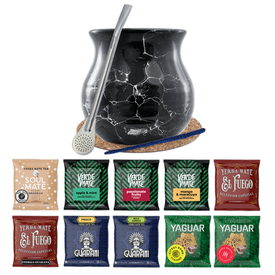 Σετ Yerba Mate 10x50g Calabash Bombilla 500g