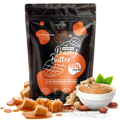 Nustino – Φυστικοβούτυρο σε σκόνη – Salty Caramel (χωρίς προσθήκη ζάχαρη) 400 g