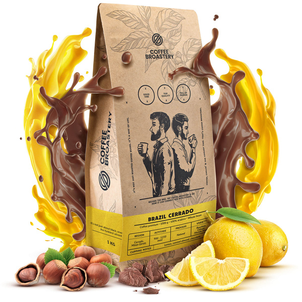 Δώρο–σετ Bro Coffee Roastery: καφές Brazil Cerrado + καραμέλες γάλακτος με γεύση καφέ + κούπα
