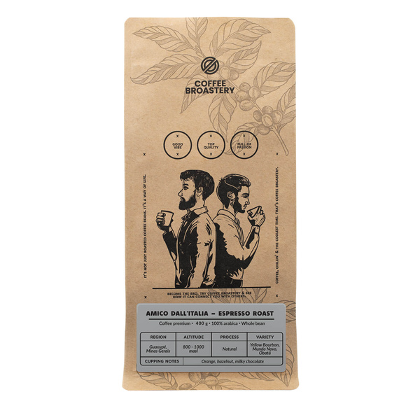 Bro Coffee Roastery - Καφές ολικής αλέσεως Amico dall'Italia Espresso Roast 400g