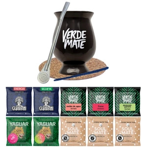 Σετ εκκίνησης Bombilla Mate Cup + Yerba Verde Mate πράσινο
