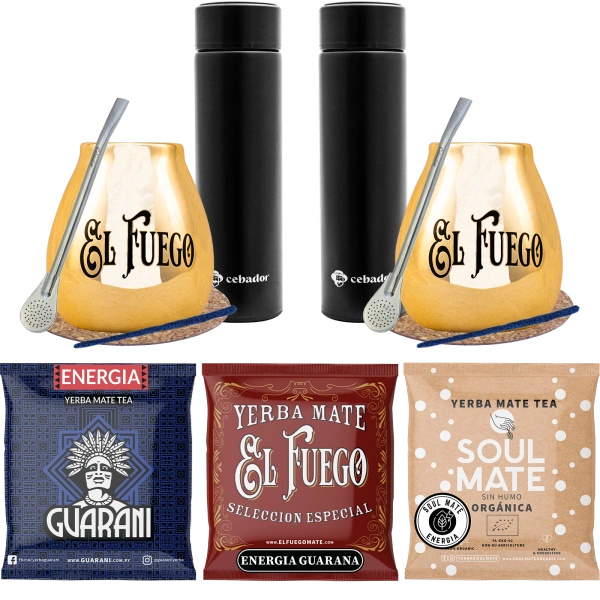 Σετ yerba Mate για ζευγάρια PREMIUM θερμός calabash
