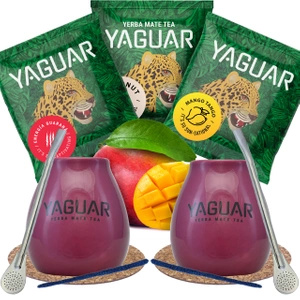 Σετ Yerba Mate Calabash Yaguar PREMIUM για δύο άτομα