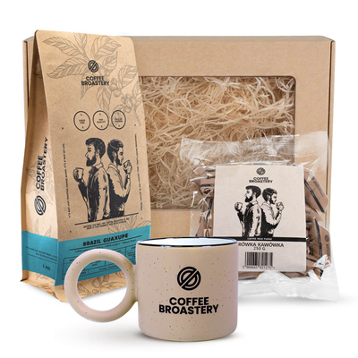Δώρο–σετ Bro Coffee Roastery: καφές Brazil Guaxupe + καραμέλες γάλακτος με γεύση καφέ + κούπα