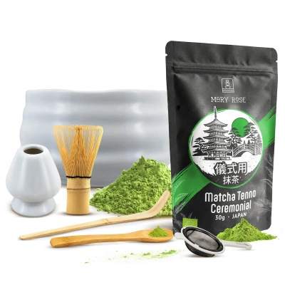 Τελετουργικό σετ παρασκευής τσαγιού matcha: ιαπωνική βιολογική matcha 30g + αξεσουάρ