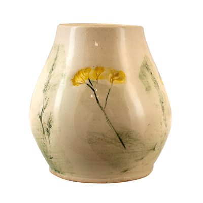 Κεραμική κούπα μάτε Flora Yellow 300 ml – Σειρά Crater