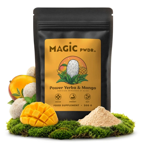 Magic Pwdr – Power Yerba & Mango – Focus & Gut Blend 200 γρ.