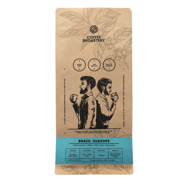 Bro Coffee Roastery - Καφές ολόκληρος Brazil Guaxupe Premium 400 γρ