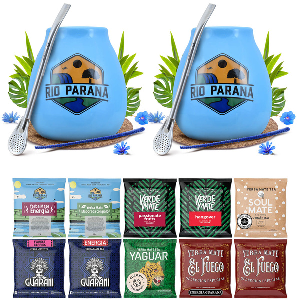 Σετ Yerba Mate για δύο άτομα Calabash Bombilla