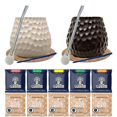 Σετ για ζευγάρια Yerba Mate Matero Bombilla 10x50g