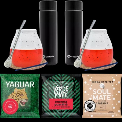 Σετ εκκίνησης Yerba Mate για θερμός για ζευγάρια 3x50g