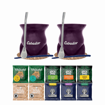 Σετ Yerba Mate 10x50g 2x Calabash + 2x Bombilla