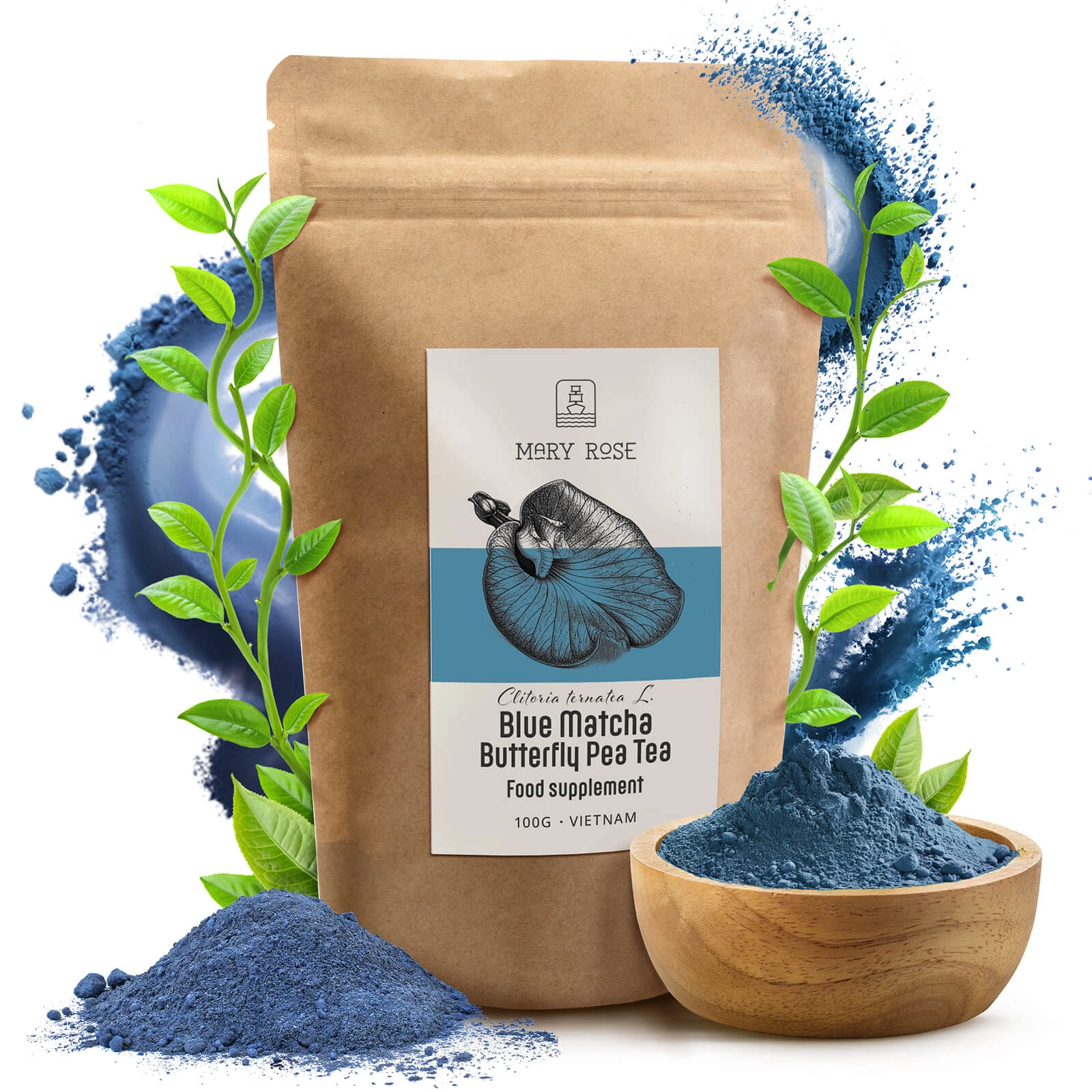 Mary Rose Blue Matcha