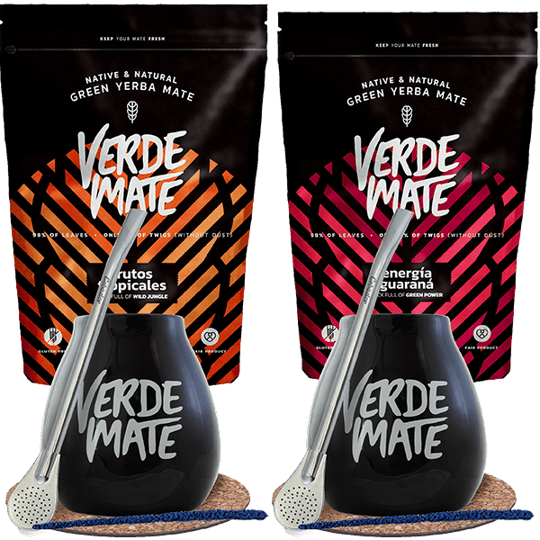 Σετ mate τσάι Bombilla Mate Κύπελλο για δύο 1kg