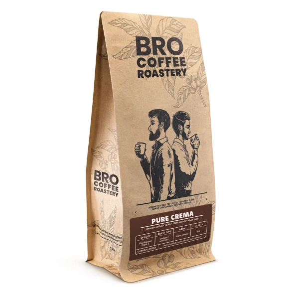 Bro Coffee Roastery – Καφές ολόκληρος Pure Crema 1 κιλό