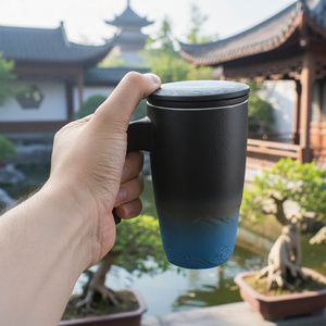 Κεραμική κούπα με καπάκι και φίλτρο Mystea 300 ml