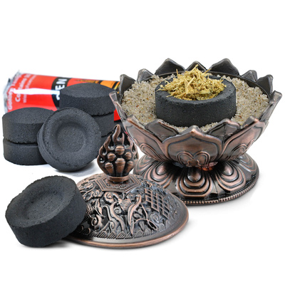 Σετ από ρινίσματα palo santo, καυστήρα θυμιάματος και κάρβουνα θυμιάματος