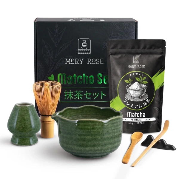 Σετ δώρου: ιαπωνικό premium matcha + matchawan + αξεσουάρ από μπαμπού