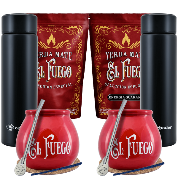 Σετ θερμός Yerba Mate El Fuego για δύο άτομα 1kg