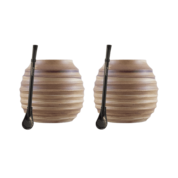 Σετ αξεσουάρ Yerba Mate: 2x Καλαμπάς + 2x Bombilla