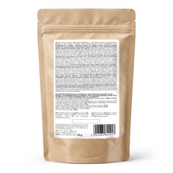 Mary Rose – White Matcha Alternative – Μπανάνα (σε σκόνη) 50 γρ