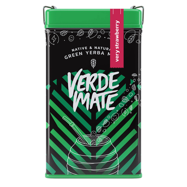 Yerbera – Μεταλλικό κουτί + Verde Mate Green Very Strawberry 0,5 κιλά