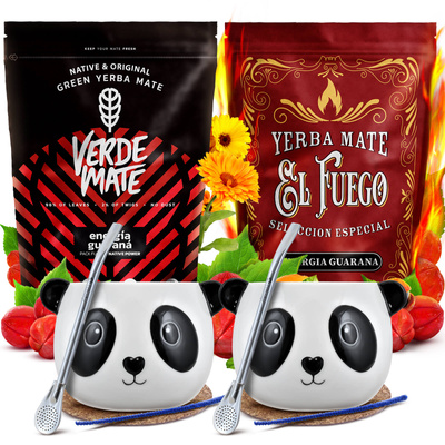 Σετ Yerba Mate για δύο άτομα Calabash Bombilla 1000g