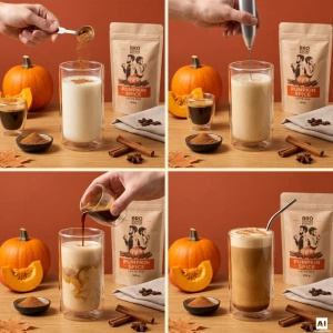 Σετ για Pumpkin Spice Latte: καφές Bro Coffee Roastery Brazil Cerrado 1κιλό + Pumpkin Spice Latte Mix 100γρ
