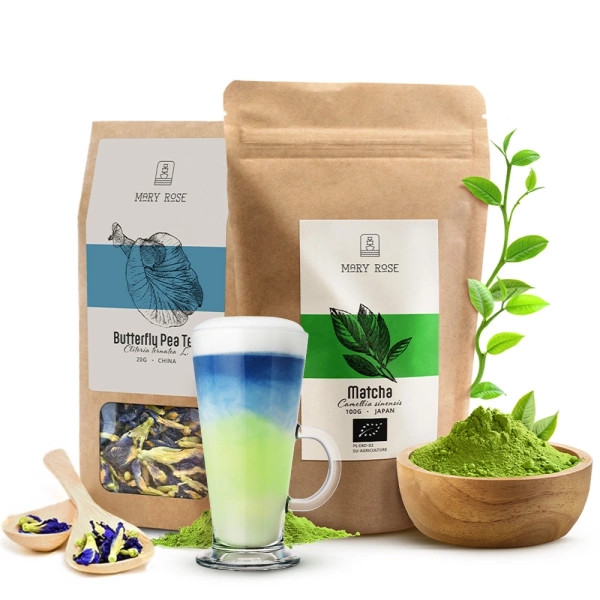 Σετ Purple Matcha Lemonade: Matcha BIO + Butterfly Pea Tea