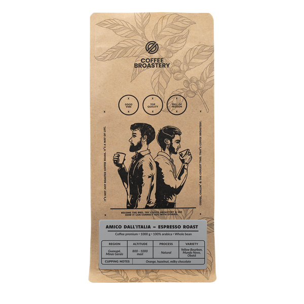 Bro Coffee Roastery – Καφές ολόκληρος Amico dall'Italia Espresso Roast 1 κιλό