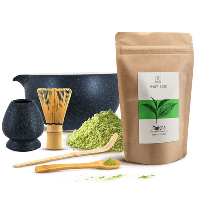 Σετ παρασκευής τσαγιού Matcha: matcha 100g + αξεσουάρ