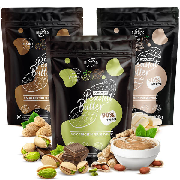 Σετ 3x Σκόνη Φυστικοβούτυρου Nustino