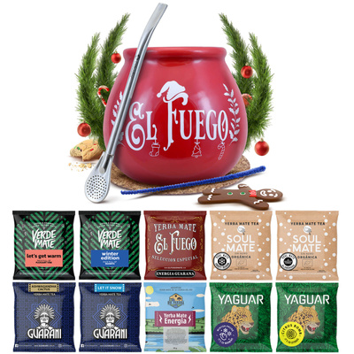 Χειμερινό σετ Yerba Mate 10x50g Calabash + Bombilla