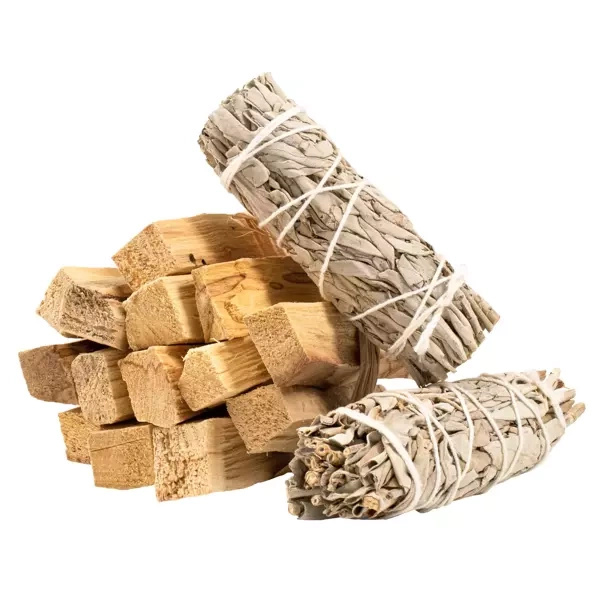 2 x Ρολό λευκό φασκόμηλο + Palo santo 200g σετ