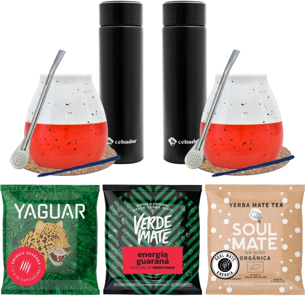 Σετ εκκίνησης Yerba Mate για θερμός για ζευγάρια 3x50g