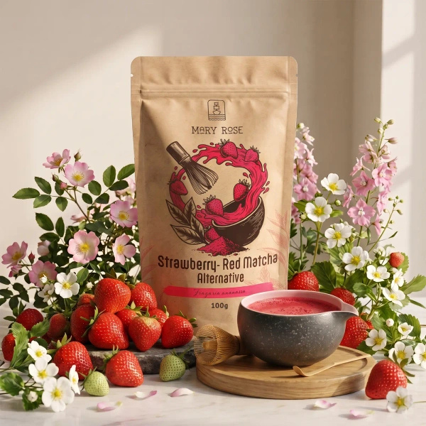 Mary Rose – Red Matcha Alternative – Φράουλα (σε σκόνη) 100 γρ