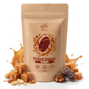Nustino Bites – Αποξηραμένοι Χουρμάδες – Caramel Peanut 100 γρ.
