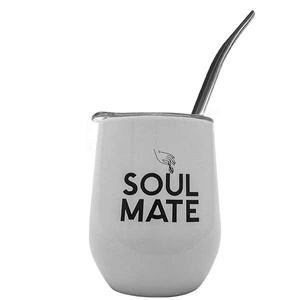 TermoLid – θερμοδοχείο για yerba mate με καπάκι – Soul Mate (λευκό) – 350 ml