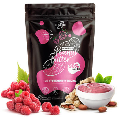 Nustino – Φυστικοβούτυρο σε σκόνη – Raspberry (χωρίς προσθήκη ζάχαρη) 400 g