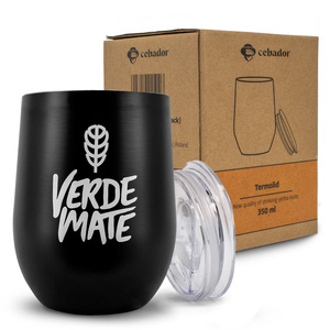 TermoLid – θερμοδοχείο για yerba mate με καπάκι – Verde Mate (μαύρο) – 350 ml