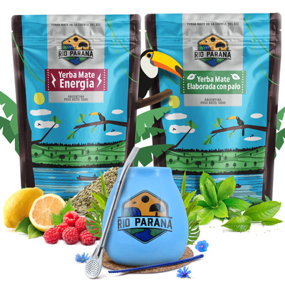 Σετ Yerba Mate Rio Parana Energia Elaborada 2x500g + αξεσουάρ