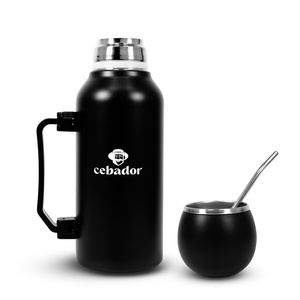YerbaGo – Θερμός με καλαμπάσα και βομβίγια 1,3 L – μαύρο