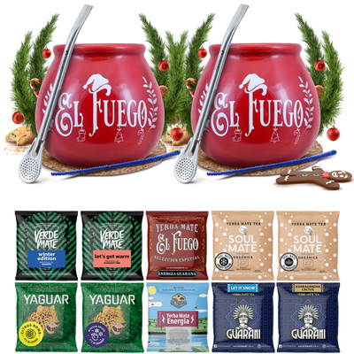 Yerba mate Χειμερινό σετ για ζευγάρι 10x50g
