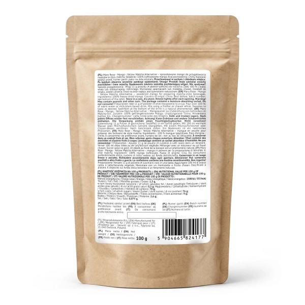 Mary Rose – Yellow Matcha Alternative – Μάνγκο (σε σκόνη) 100 γρ