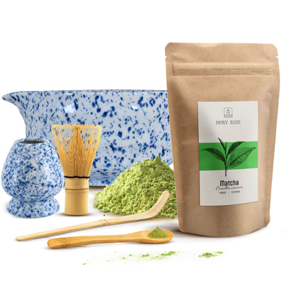 Σετ παρασκευής τσαγιού Matcha: matcha 100g + αξεσουάρ