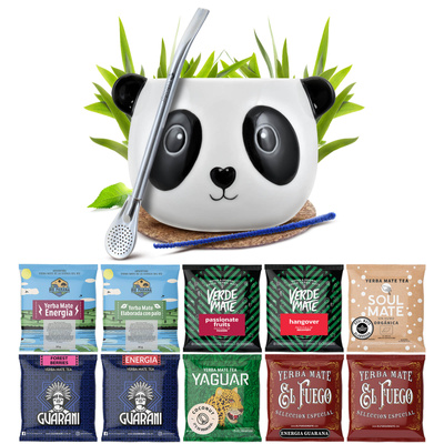 Yerba Mate 10x50g 500g σετ δειγμάτων + αξεσουάρ